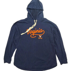 Champion Virginia Cavaliers Hooded Pullover Sweatshirt Women's XL Navy Blue
